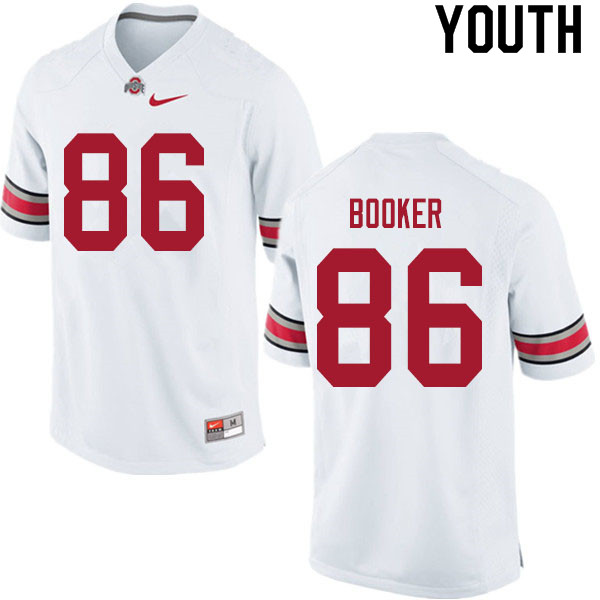 Ohio State Buckeyes Chris Booker Youth #86 White Authentic Stitched College Football Jersey